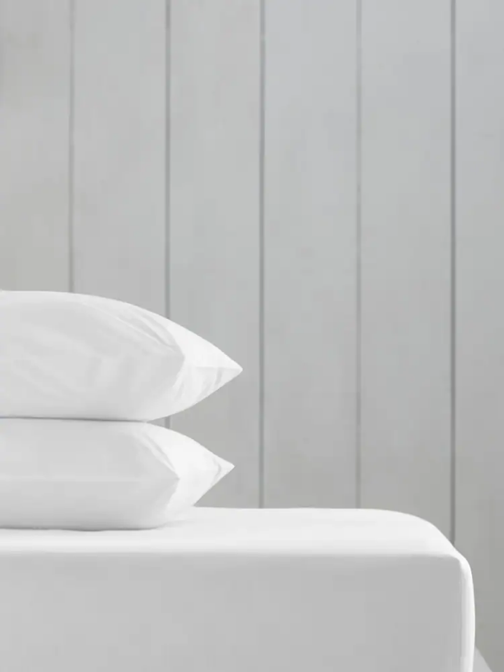 Doğal Pamuk Lastikli Çarşaf Takımı Çift Kişilik Beyaz