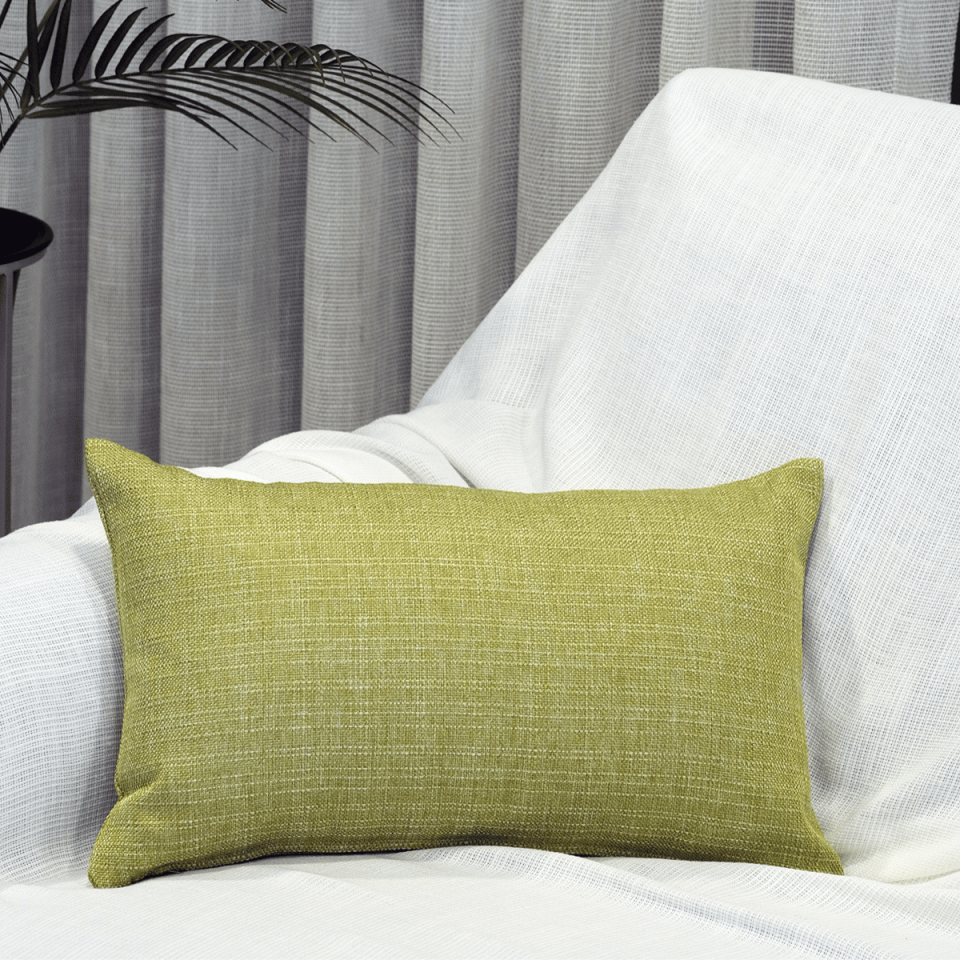 Keten Dekoratif Kırlent Kılıfı Yeşil 30cm. x 50cm.